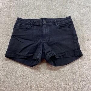 Vans Boyfriend Shorts Womens 13/31 Black Denim Rolled Hem Outdoor Summer